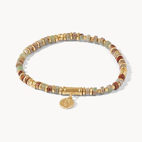 Stretch Bracelet 4mm Natural Disk
