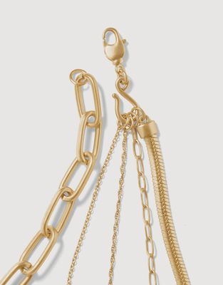 Radiant Window Layering Necklace Gold