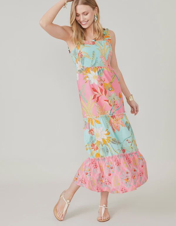 Avalon Smocked Dress Queenie Tropical Floral Mix