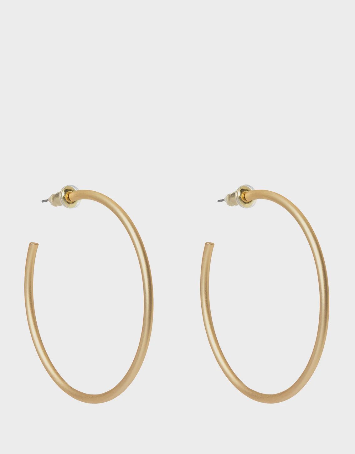 Fine Line Hoop Earrings Gold
