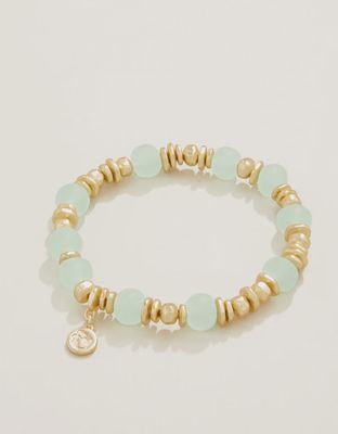 Poolside Stretch Bracelet 8mm Seafoam