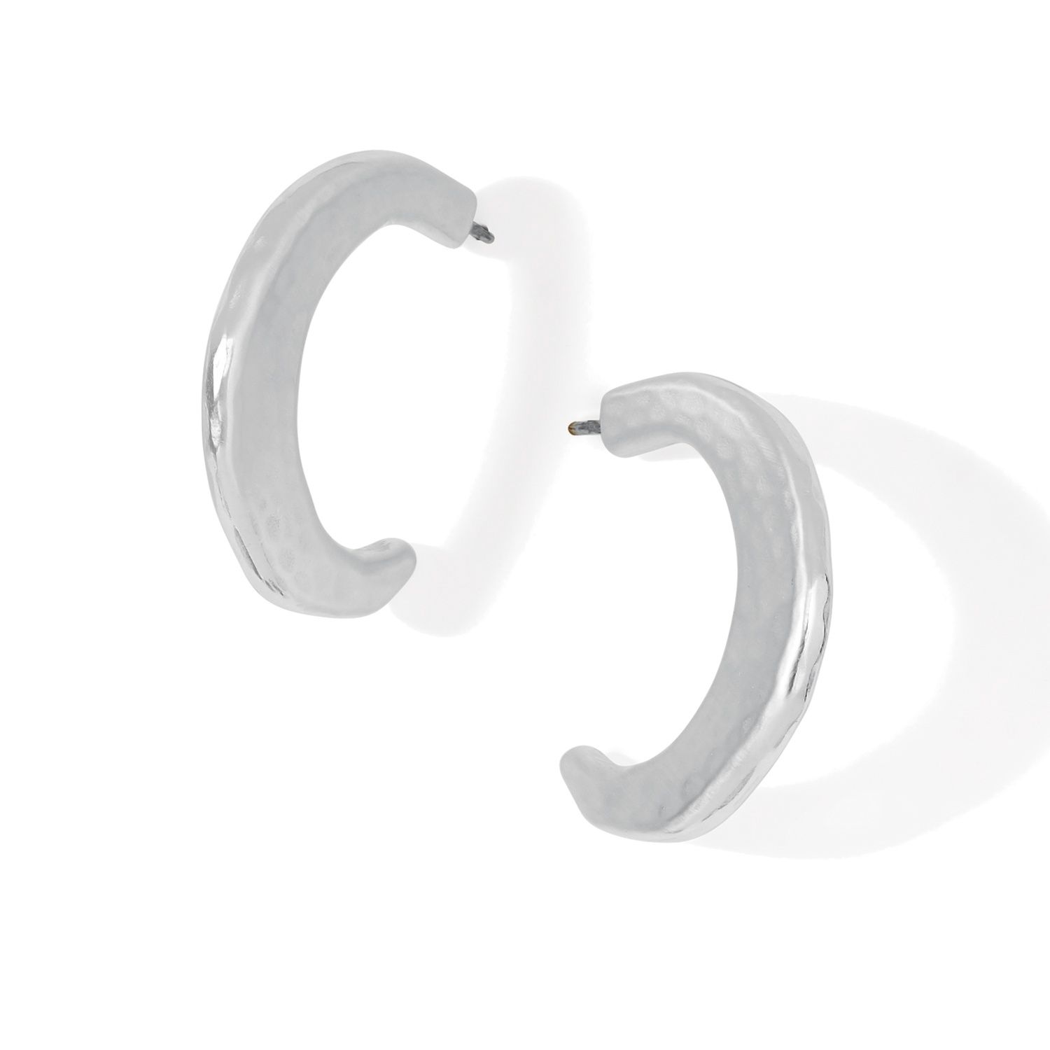 DNR-Montagne Post Hoop Earrings - Silver
