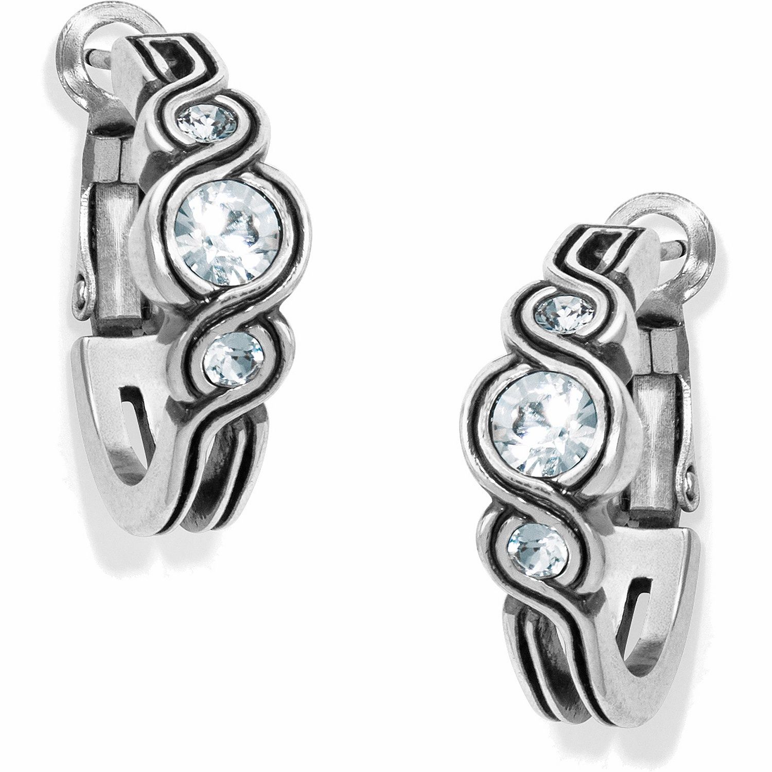 Infinity Sparkle Hoop Earrings - Silver