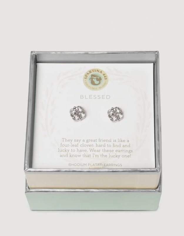 Sea La Vie Stud Earrings Blessed/Crystal Clover