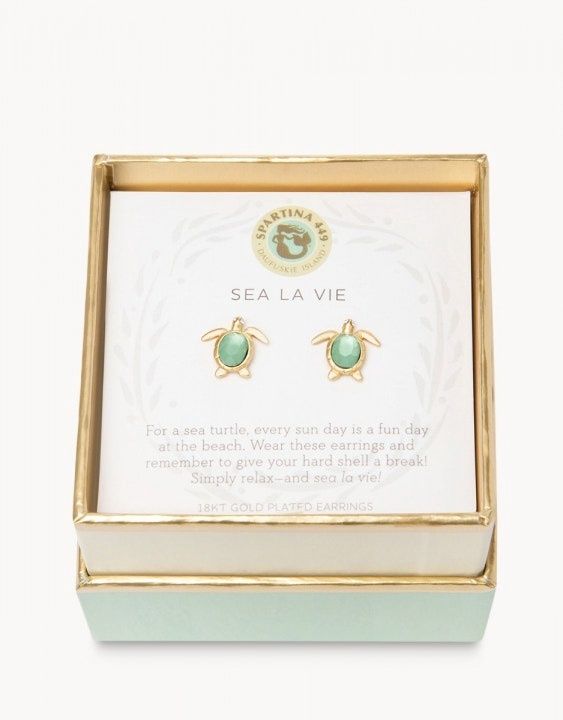 Sea La Vie Stud Earrings Sea Turtle