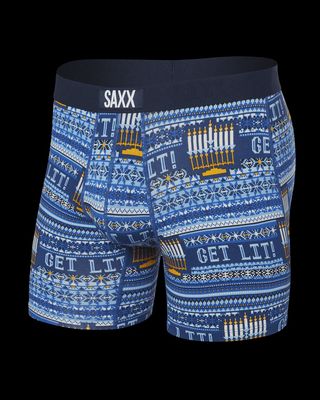 SAXX Vibe Super Soft Boxer Brief with BallPark Pouch Holiday Print