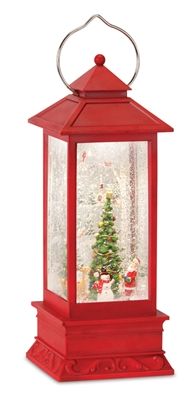 Snow Globe Lantern w/Santa