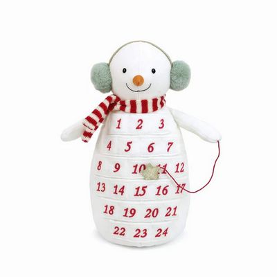 Mon Ami snowman sitting advent calendar displayed against a white background in a studio setting