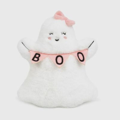 Mon Ami Mini Ami Bootiful Ghost plush toy in white with embroidered facial features on a neutral background