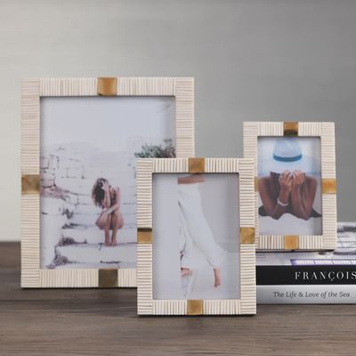 Maha Bone with Brass Trim Photo Frame - 5x7