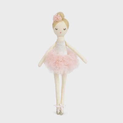 Mon Ami Charlotte Ballerina plush doll, 15 inches, posed against a clean white background in a studio shot