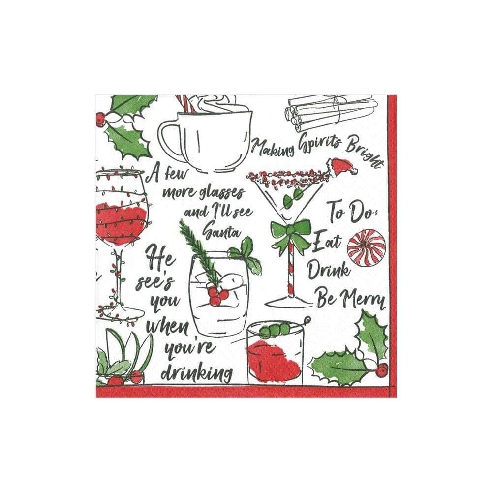 Holiday Spirits Paper Cocktail Napkins
