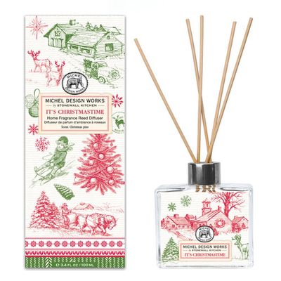 Michel Design Works It's Christmastime Reed Diffuser in Christmas Pine fragrance against a white background