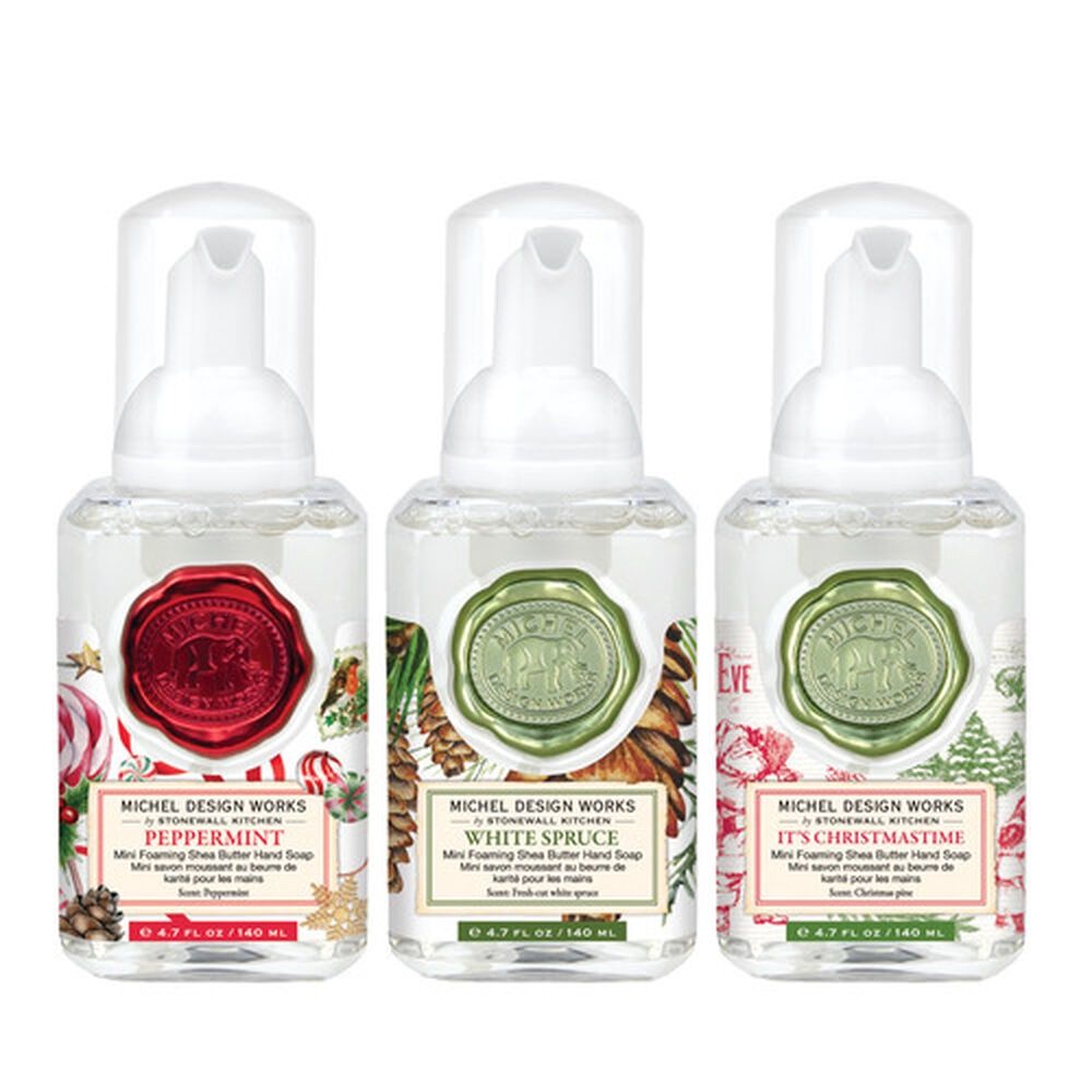 Mini Foaming Hand Soap Set: Peppermint, White Spruce and It&#39;s Christmastime