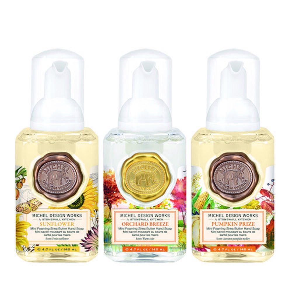 Mini Foaming Hand Soap Set: Sunflower, Orchard Breeze and Pumpkin Prize