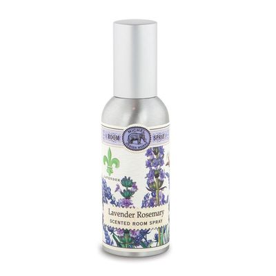 Michel Design Works lavender rosemary eucalyptus room spray bottle displayed against a neutral background