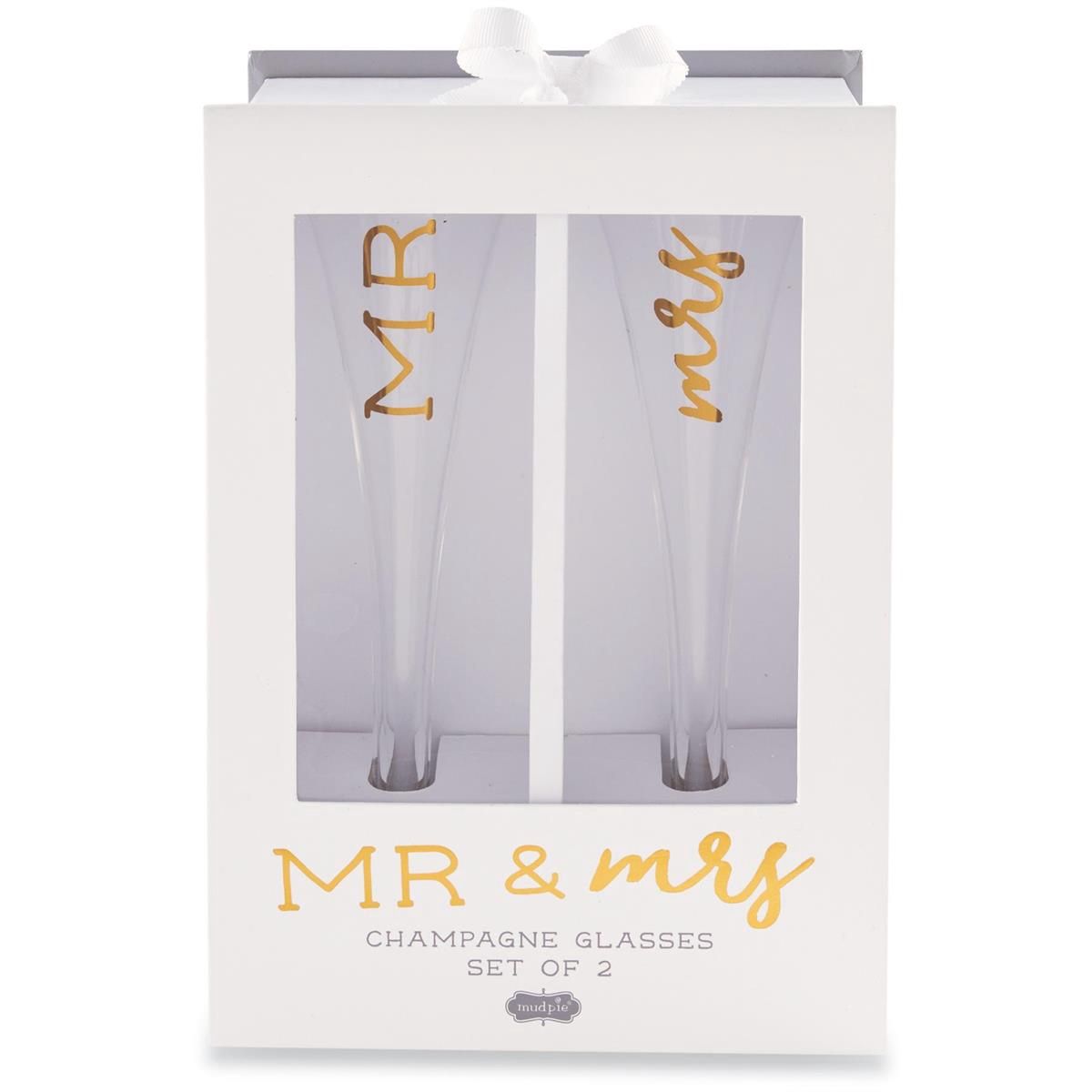 Mr. &amp; Mrs. Champagne Glass Set