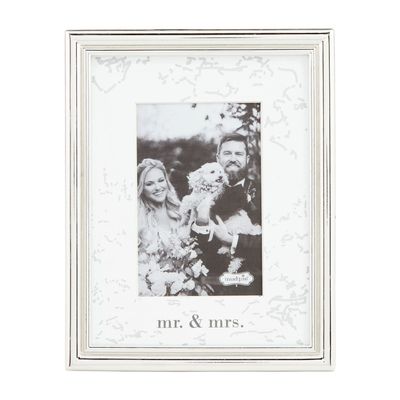 Mr. &amp; Mrs. Decorative Metal Photo Frame
