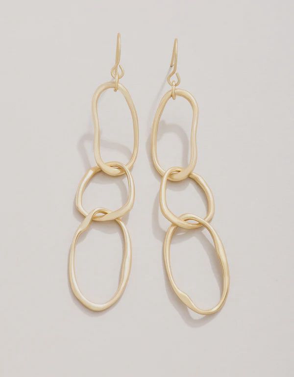 River Club Earrings Gold