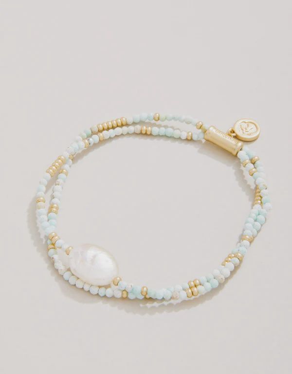 Harmony Stretch Bracelet Light Turquoise/Pearl