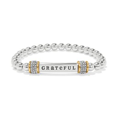 Meridian Grateful Two Tone Stretch Bracelet
