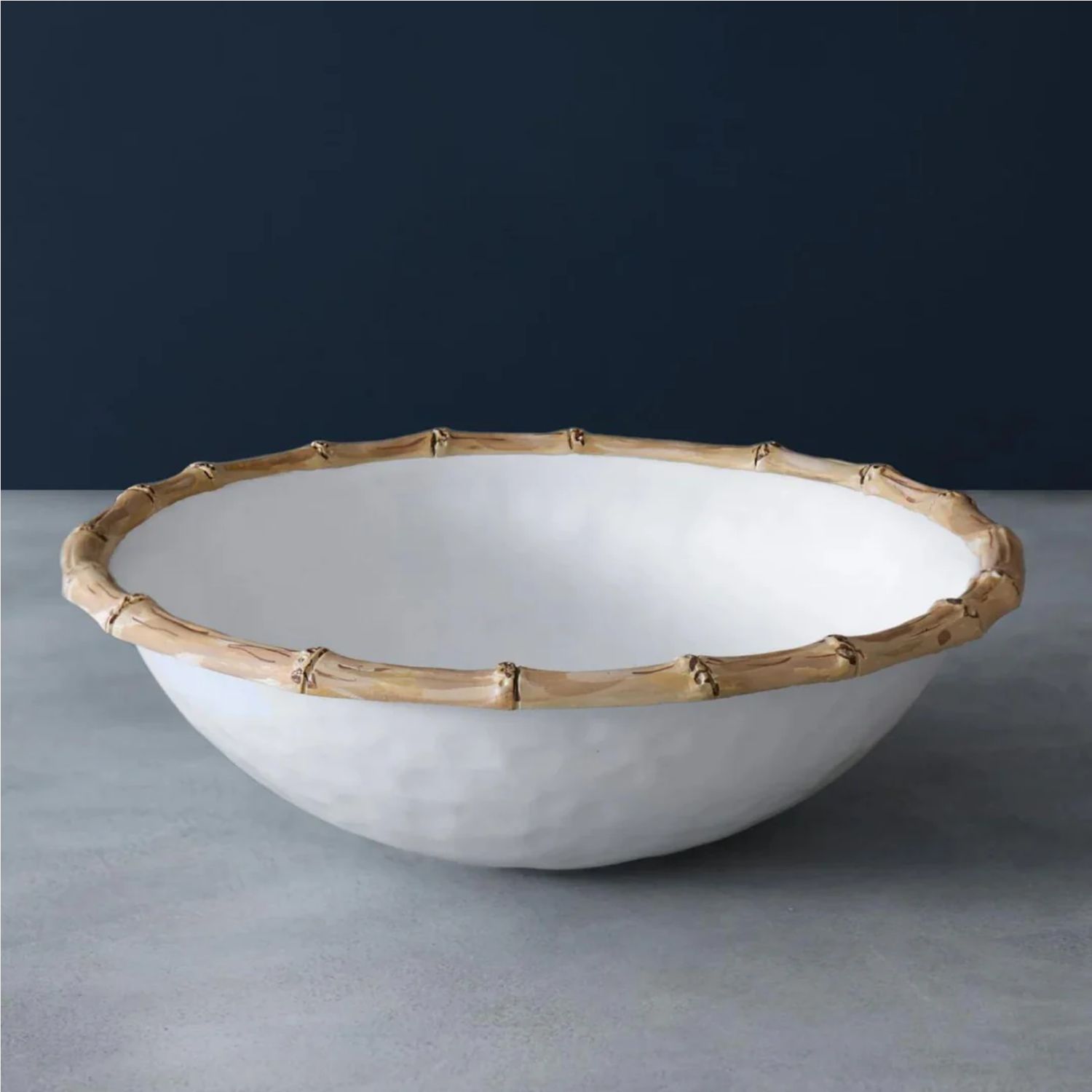 Beatriz Ball Vida Bamboo Salad Bowl White/ Natural