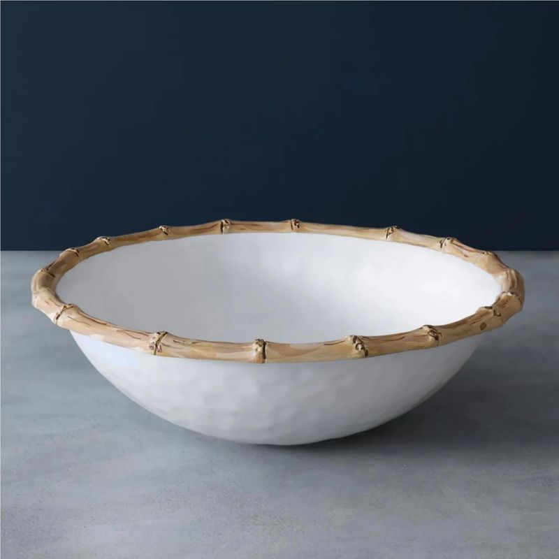 Beatriz Ball Vida Bamboo Salad Bowl White/ Natural