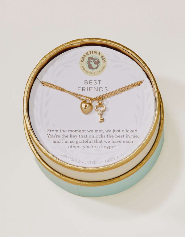 Sea La Vie Necklace Best Friends/Heart Key