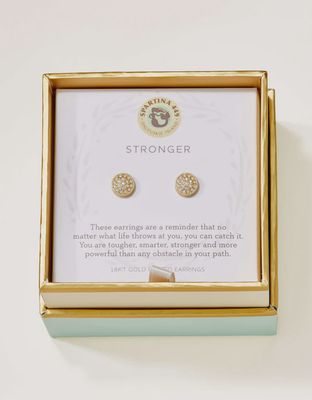 Sea La Vie Stud Earrings Stronger/Pavé Disk