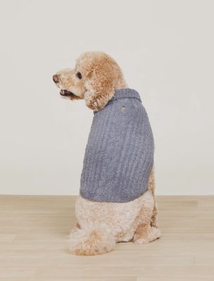 CozyChic® Cable Pet Sweater- Graphite