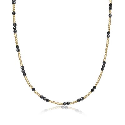 15" Choker Hope Unwritten Gemstone - Faceted Hematite