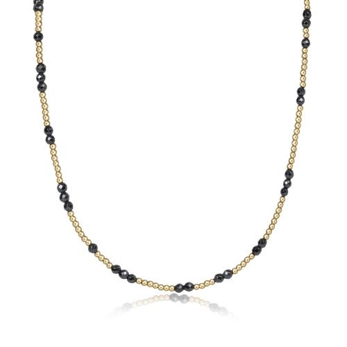 15&quot; Choker Hope Unwritten Gemstone - Faceted Hematite