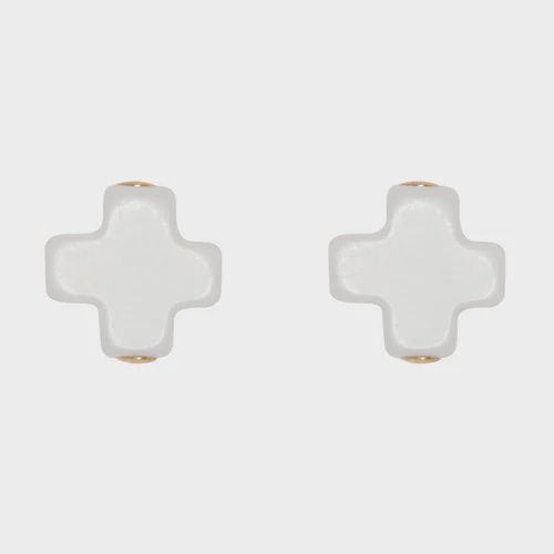 Signature Cross Stud - Off-White