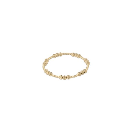 Dignity Joy Pattern 5mm Bead Bracelet - Gold