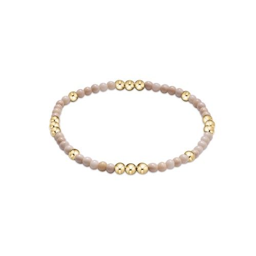 Worthy Pattern 3mm Bead Bracelet - Riverstone