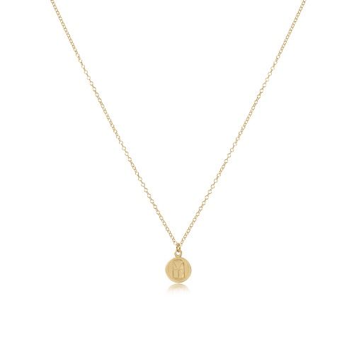 16&quot; Necklace Gold - be you. Small Gold Disc