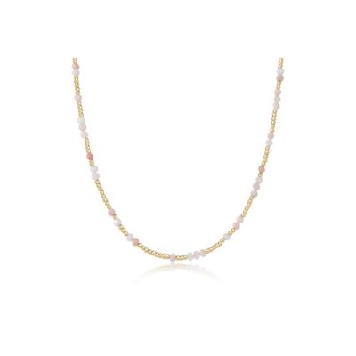 15" Choker Hope Unwritten Gemstone - Pink Opal