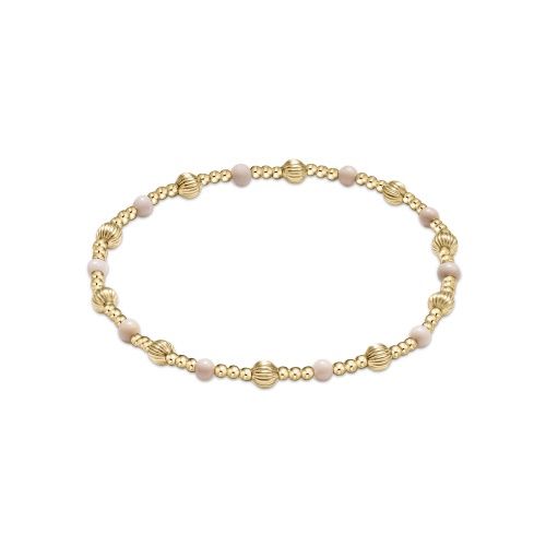 Dignity Sincerity Pattern 4mm Bead Bracelet - Riverstone