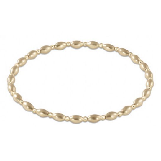 Harmony Grateful Pattern 2.5mm Bead Bracelet - Gold