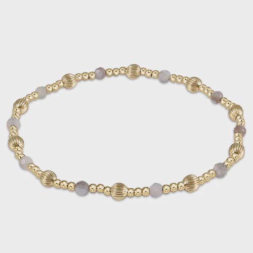 Dignity Sincerity Pattern 4mm Bead Bracelet - Botswana Agate