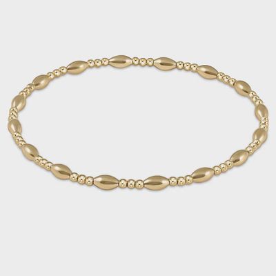 eNewton Harmony Sincerity beaded bracelet in 14kt gold-filled with 2mm beads, displayed on a neutral background