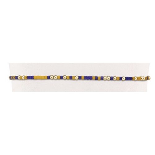 Gameday Hope Unwritten Bracelet - Deep Purple-Golden Yellow