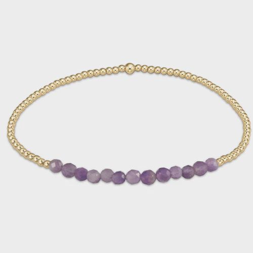 Gold Bliss 2mm Bead Bracelet - Faceted Hematite