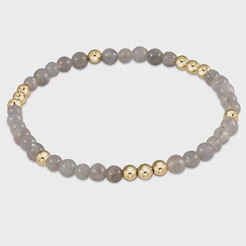 Worthy Pattern 4mm Bead Bracelet - Labradorite