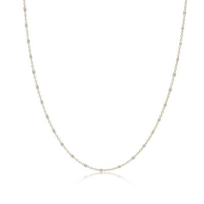 15" Choker Simplicity Chain Gold - Pearl 2mm