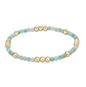 Worthy Pattern 3mm Bead Bracelet - Amazonite