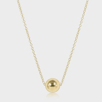 16" Necklace Gold - Classic Gold 8mm Bead