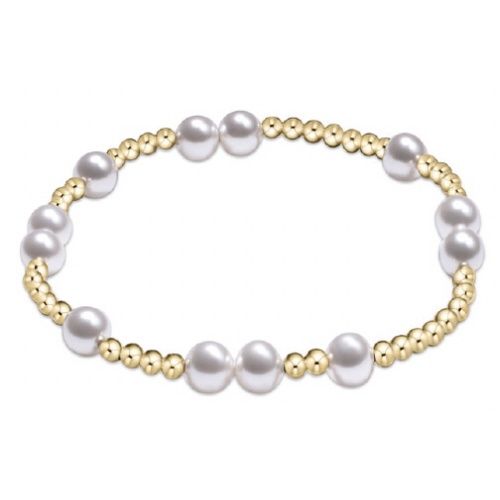 Extends - Hope Unwritten 6mm Bead Bracelet - Pearl