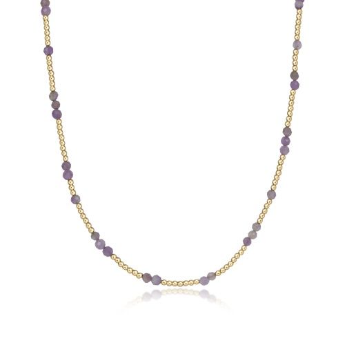 15&quot; Choker Hope Unwritten Gemstone - Amethyst