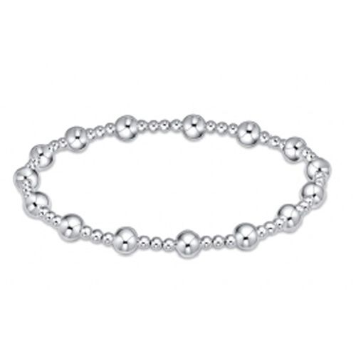 Extends - Classic Sincerity Pattern 5mm Bead Bracelet - Sterling